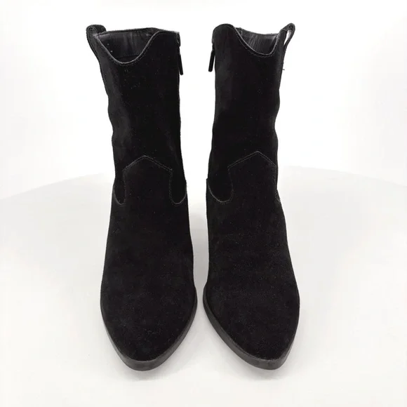 BLONDO | Wayde Waterproof Suede Western Boots in Black | Sz 8.5 - Picture 4 of 13